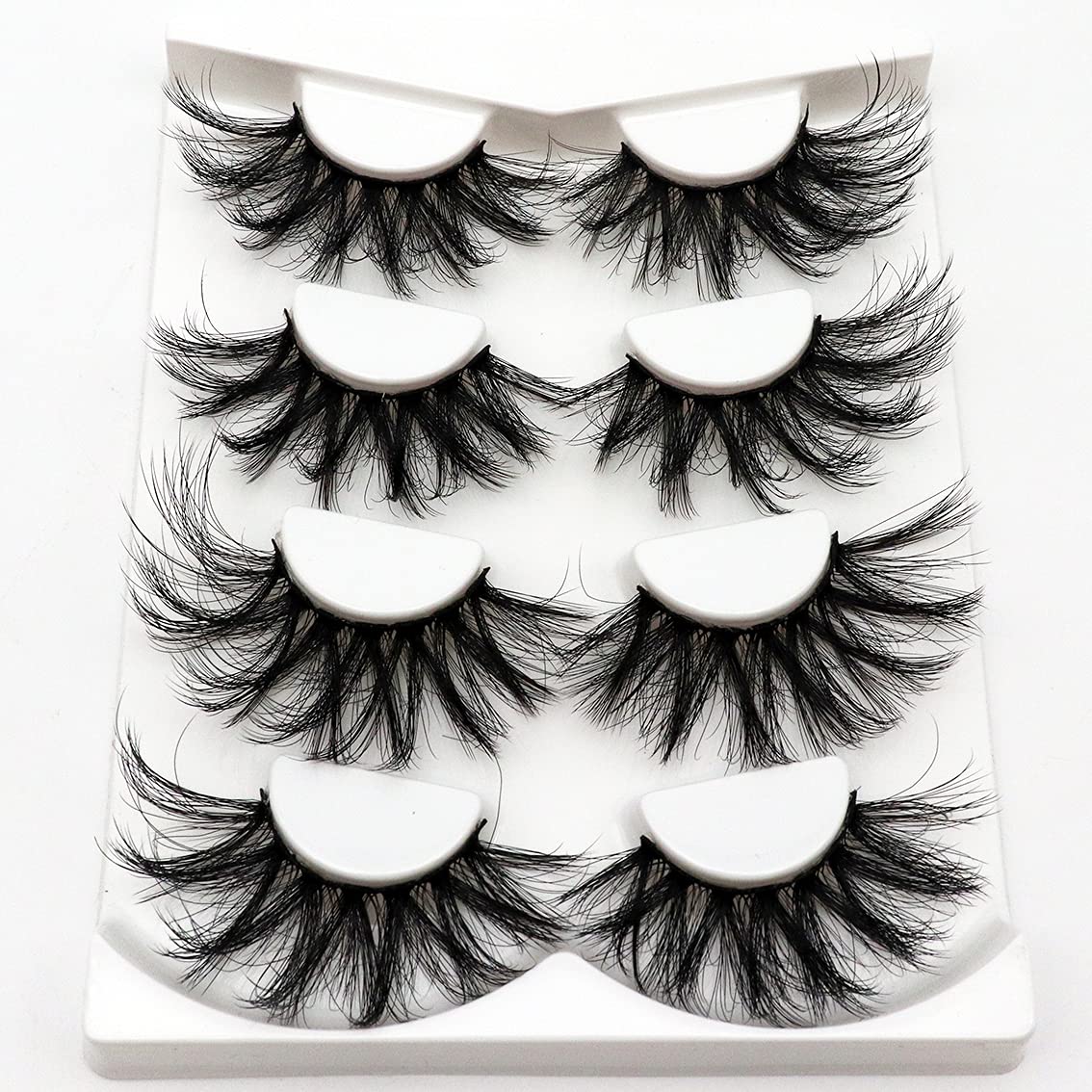 Photo 1 of ***NON REFUNDABLE***Losha 25mm Lashes Big Fluffy False Eyelashes 3D Dramatic Long Volume Faux Mink Lashes Pack 4 Pairs