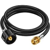 6 Feet Propane Hose Adapter 1lb to 20lb，Propane Adapter 20lb to 1lb Converter, Propane Tank Adapter Hose 20 lb To 1 lb for Weber Q Grill/Coleman Stove/Blackstone Griddle/Buddy Heater/Weber Traveler