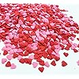 Christmas Sprinkle Deco Valentine Jumbo Red Heart Shapes Sprinkles for Cakes and Cupcakes Food Decoration (Red pink mix)