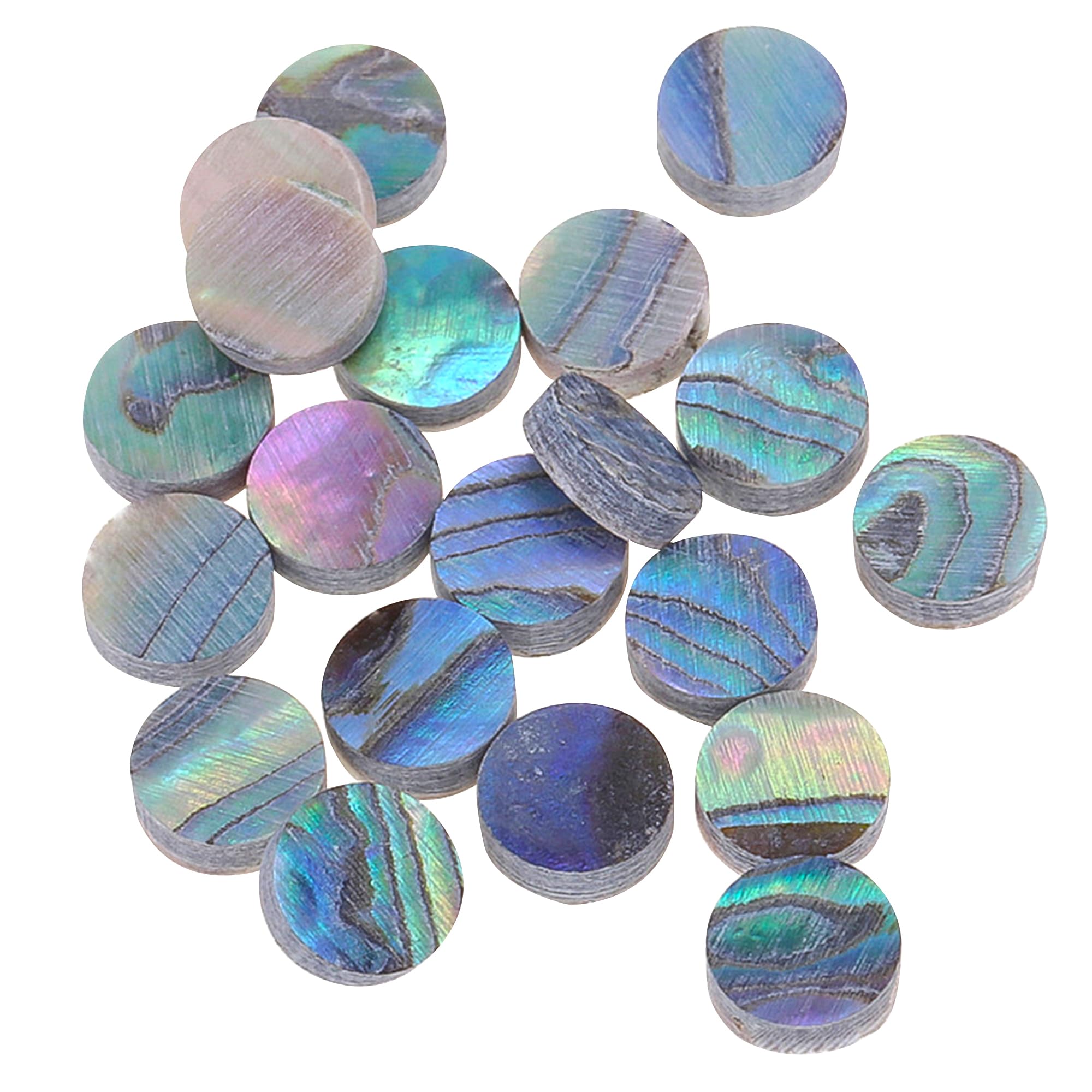 Musiclily Pro 6mm Natural Paua Abalone Shell Guitar Fretboard Inlay Dots(Set of 20)