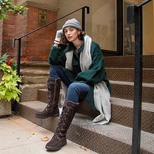 Comfy Moda Tall Winter Boots for Women, Waterproof Snow Boots Warm