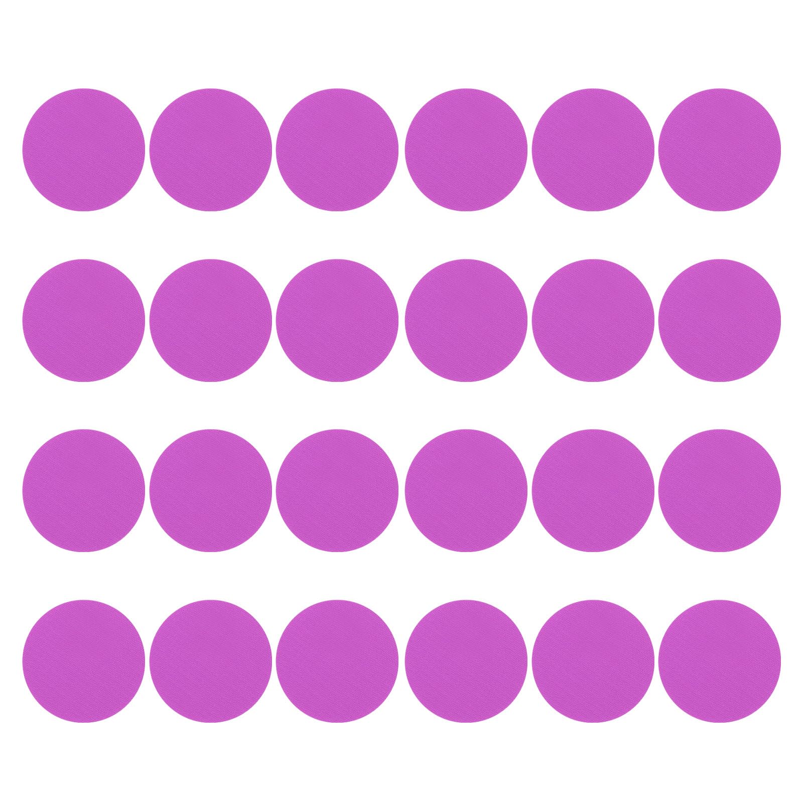 PATIKIL 3.9" Round Carpet Spot, 24Pcs Floor Spot Marker Waterproof Nylon Line Up Sign Decoration for Classroom, Pink