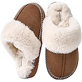 GOEWY Women's Fuzzy Memory Foam Slippers Fluffy House Slippers Indoor and Outdoor Warm Gifts Trendy Anti-Skid House Shoes