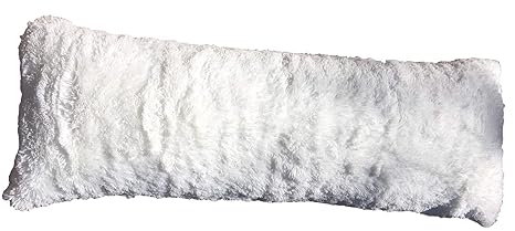 White Faux Fur Body Pillow Cover 2025
