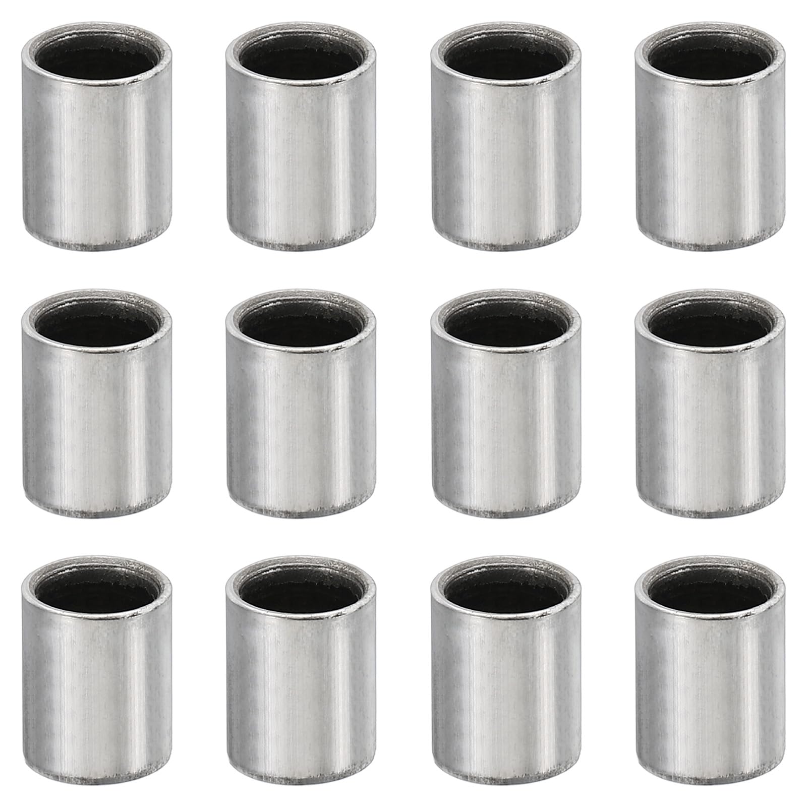 PATIKIL M6 Steel Spacers, 12 Pcs Metal Spacers Steel 6.2mm ID x 8mm OD x 10mm L Carbon Steel Spacer Screw Standoff Round for 1/4in or M6 Screw Bolts