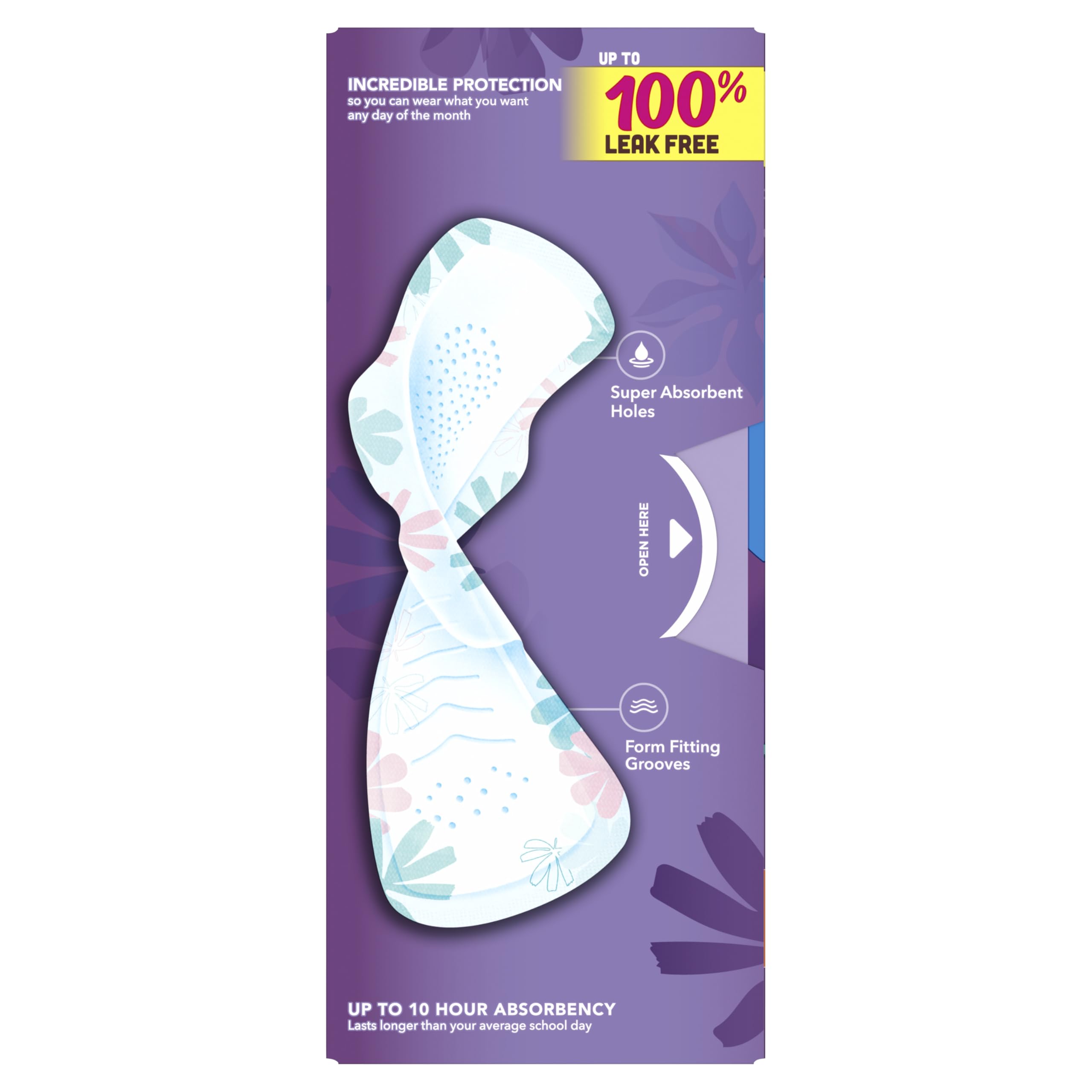 Always Radiant Teen Pads, Size 4, Overnight, with Wings, Unscented, 18 Count