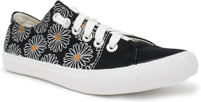 Amazon.com | Daisy Flower Sneakers | Cute Fun Pretty Art Gym Daisey Tennis Shoe - Women Men 