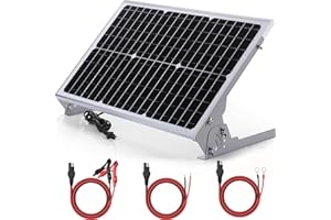 SUNER POWER 30W 12V Solar Battery Charger Maintainer, Built-in Smart MPPT Charge Controller, Adjustable Mount Bracket, Waterproof 30 Watt Solar Panel Kits for Car Automotive Boat Marine RV Trailer