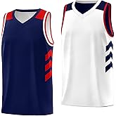 KXK Youth Reversible Basketball Jersey Shirts,Fashion Blank Basketball Jerseys for Kids