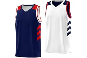 KXK Youth Reversible Basketball Jersey Shirts,Fashion Blank Basketball Jerseys for Kids