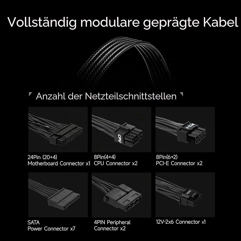 CPS PCCOOLER KN750 Netzteil Vollmodular 80Plus Gold ATX 3.1 PCIe 5.1