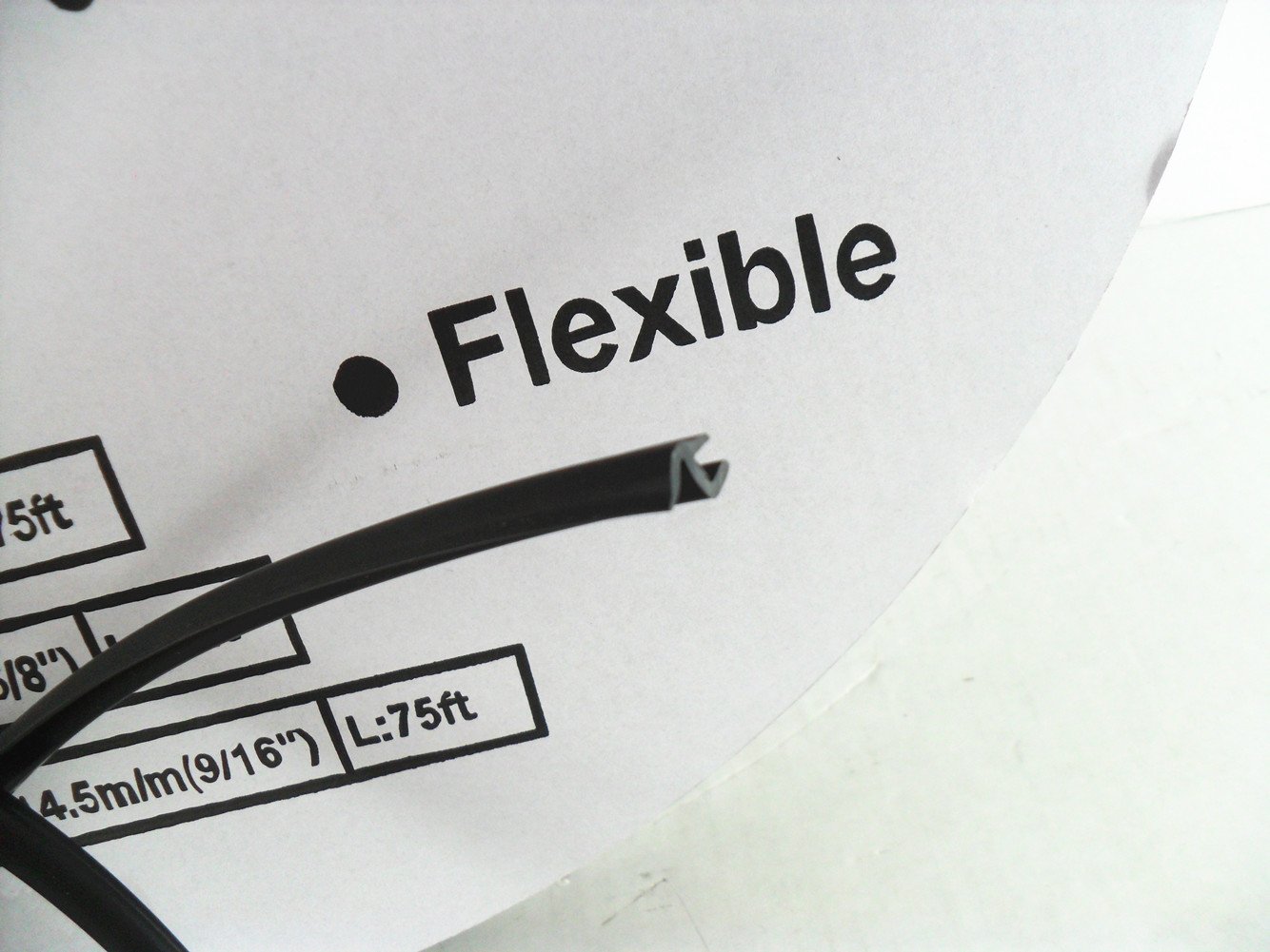 Flexline Windshield Auto Glass Universal Inverted Molding Trim Rubber