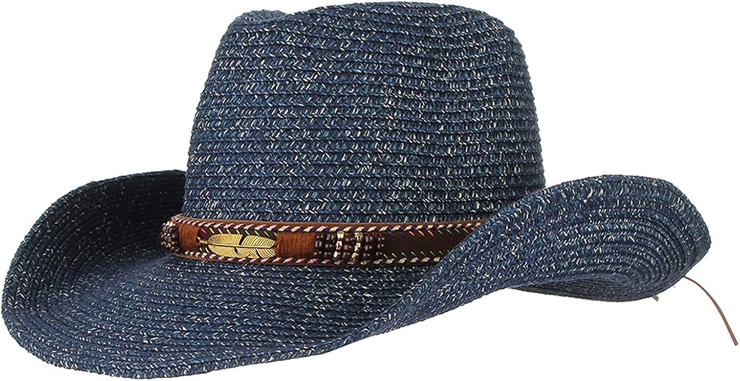 Men's Cowboy Hat Medium Panama Ethnic Spring Style Business Fall Hat