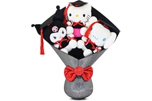 Tiralia Graduation Plush Bouquet - Set of 3 Adorable Stuffed Animals - Perfect for Graduation Gifts, Commencement Ceremonies, School Celebrations & Grad Party Decor
