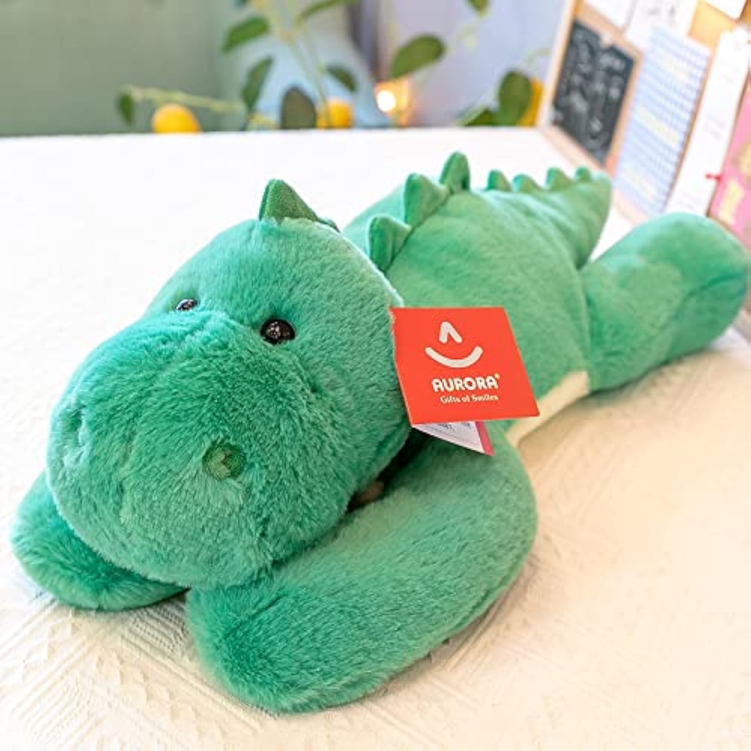 eamve 11.8Inch Weighted Anxiety Dinosaur Plush Toy Throw Pillow,0.35 lbs Stuffed Animal Doll,Soft Dino Pillows for Kids Figure Gift (Dinosaur)