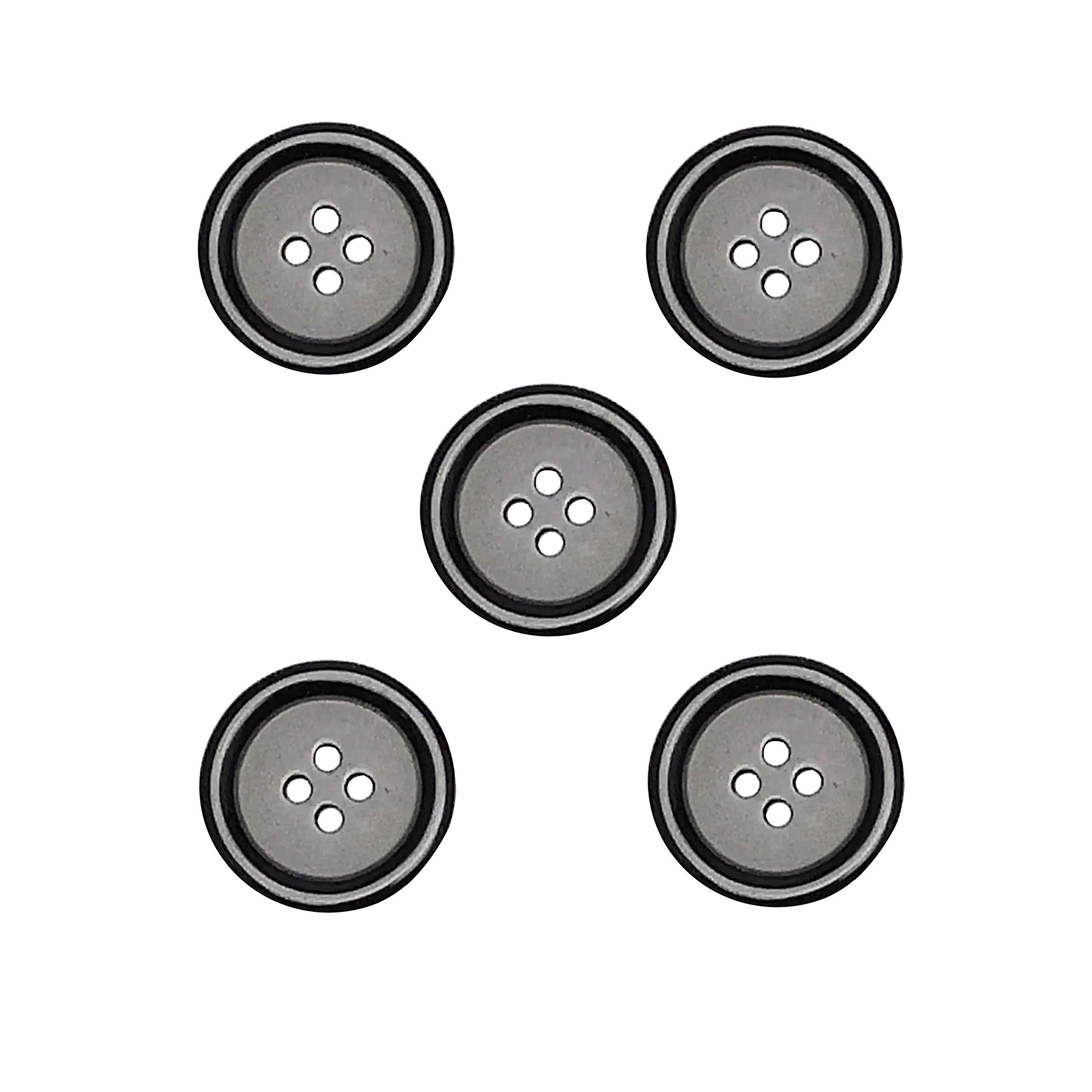 Libiline 100pcs Resin Button Solid Color 4Holes