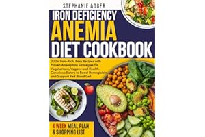 IRON DEFICIENCY ANEMIA DIET COOKBOOK: 200+ Iron-Rich, Easy Recipes with Proven Absorption Strategies for Vegetarians, Vegans 