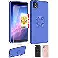 jioeuinly Cloud Stratus C7 Case Compatible with Cloud Mobile Stratus C7 Phone Case Cover [with Tempered Glass Screen Protector][Speaker Transfer Design] Blue