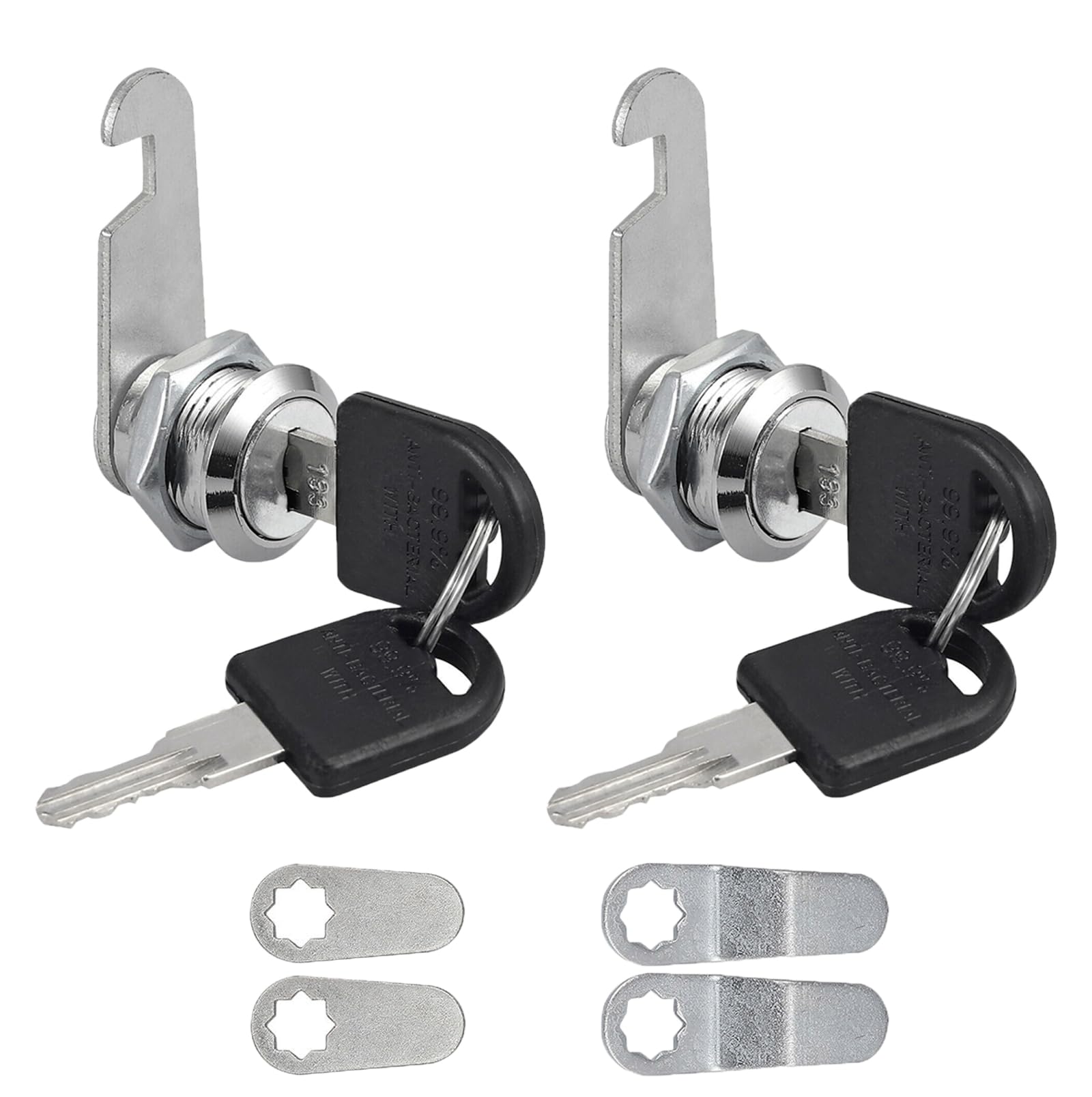 Anhoer 2Pcs Security Mailbox Lock 16mm with Different Keys Barrel Drawer Mail Box Locker Cam Lock Cabinet Drawer Cam Locks for Door Cabinet Cupboard Locker Letter Box Wardrobe