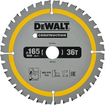 dt1950 circular hoja batería 165/20 mm 40 WZ, 1 unidad)
