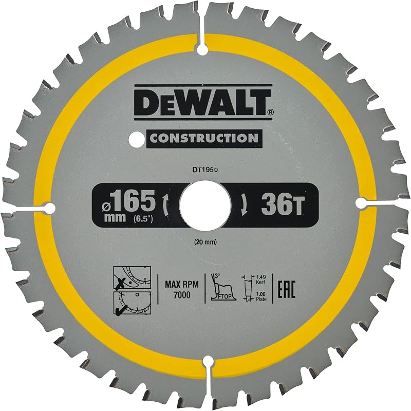 dt1950 circular hoja batería 165/20 mm 40 WZ, 1 unidad)