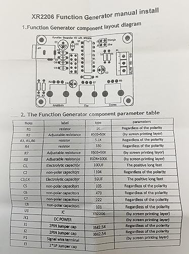 Edison Generator XR2206 Function Signal Generator Kit – 1Hz To 1MHz Sine/ Triangle/Square Wave Output DIY Electronics Signal Source - Foto 10