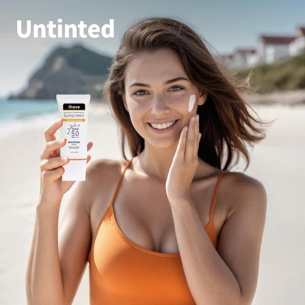 IHAVE FACE SUNSCREEN, TRAVEL SIZE SPF 50 SUNSCREEN WITH BROAD SPECTRUM UVA UVB PROTECTION, OIL-FREE FAST-ABSORBING SUNBLOCK FOR ALL SKIN