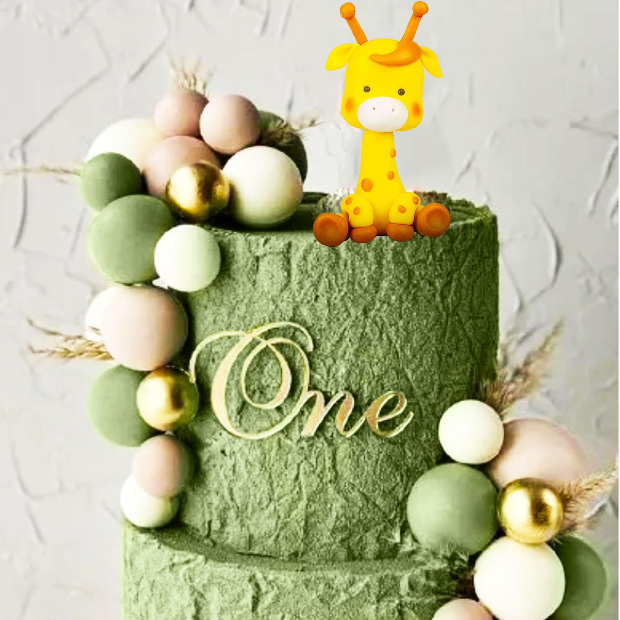 Photo 1 of JeVenis Safari Baby Shower Cake Decorations Girl Two Wild Cake Wild One Cake Topper Safari Cake Decorations Wild One Cake Topper 1st Birthday Girl Zoo Animal Cake Toppers, Giraffe3