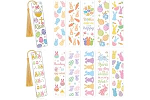 Luvsweets UV DTF Bookmark Wraps - 24 Sheet Easter Bunny UV DTF Stickers for Acrylic Bookmark Blanks Double-Sided Printing Rab
