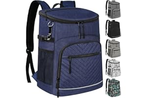 CAPOLO Cooler Backpack Insulated Leakproof Waterproof Backpack Cooler Bag 30 Cans, Large Capacity Lightweight Travel Camping Beach Backpack Cooler Ice Chest for Men and Women