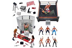 ToyVelt WWE Ring Playset with 32-Piece Wrestling Action Figures For Boys 8-12 Playset, Safe and Durable WWE Toys, Comes with Wrestling Ring, Realistic Action Figures