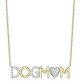 SCAMPER & CO Cubic Zirconia Charm Pendant Necklace for Women – Genuine Gemstones 18K Yellow Gold Plated Sterling Silver Necklace, Easy-Closure Rope Chain 18 with 2 Inch Extension