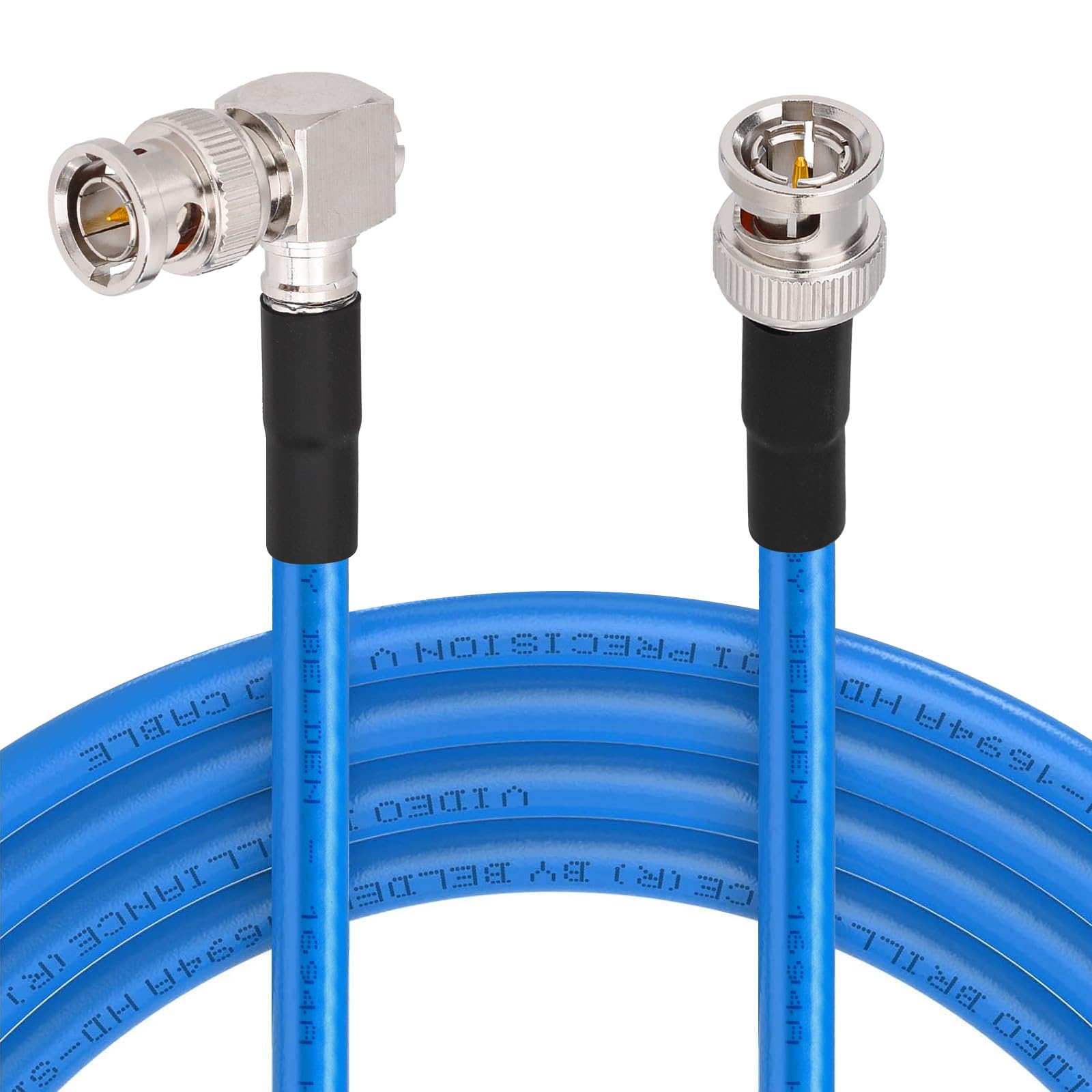 Superbat 3G/6G/12G SDI Cable 2m BNC Male to Male Right Angle Belden 1694A SDI Video Cable 75ohm for HD Camera CCTV Monitor Audio Video Equipment Supports HD-SDI/3G-SDI/6G-SDI/12G-SDI/4K/8K
