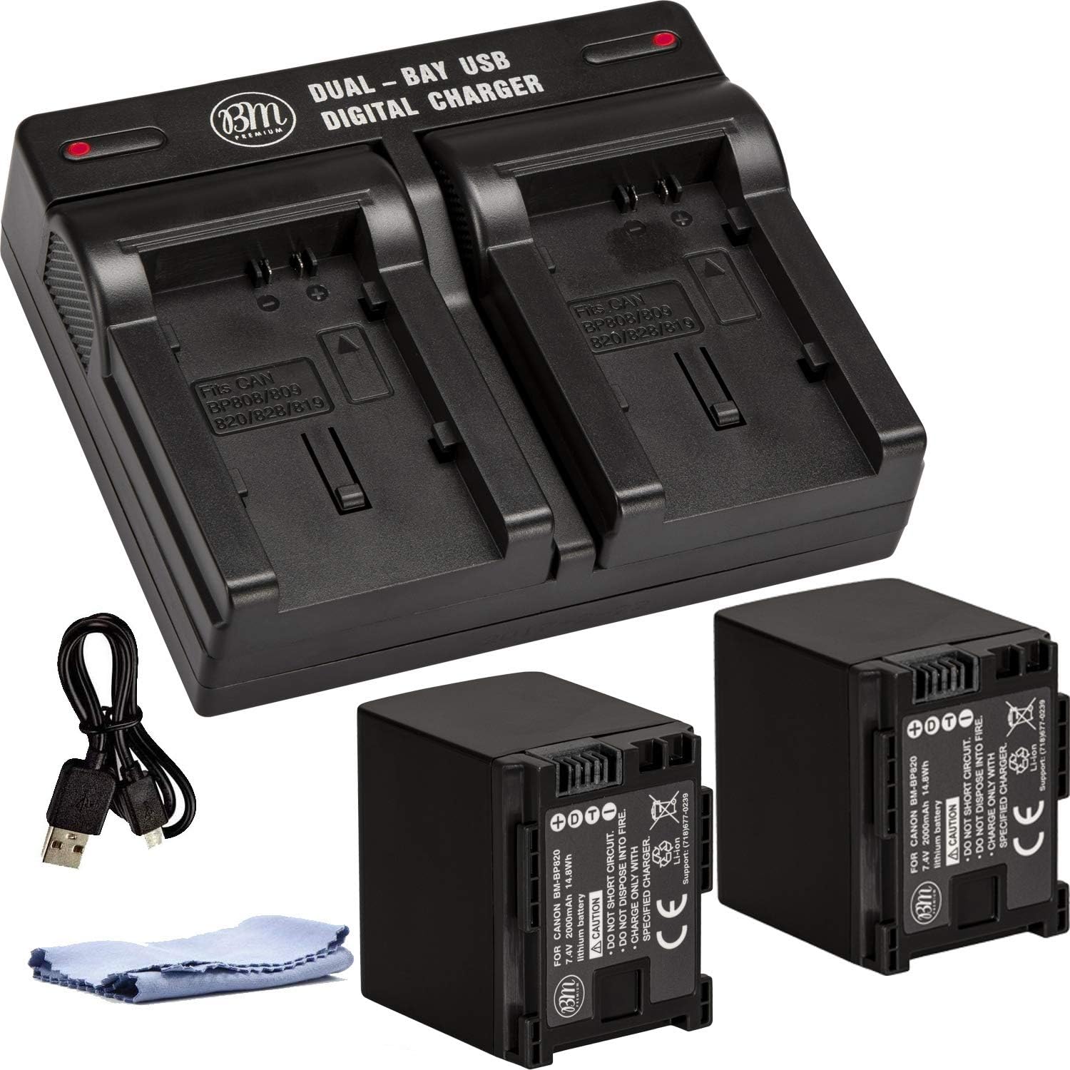 BM 2 BP-820 Batteries and Dual Battery Charger for Canon VIXIA HF G50, HF G60, XA40, XA45, XA50, XA55, GX10, HFG20, HF G21, HFG30, HFG40, HFM301, HFM41, HFM400, XA10 XA11 XA15 XA20 XA25 XF400 XF405 : Camera & Photo