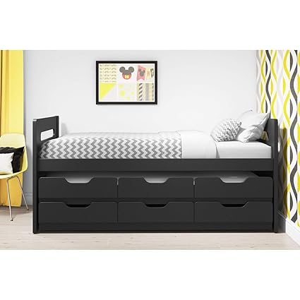 Matisse Guest Bed 3ft Single With Pull Out Trundle 3 Drawer