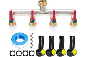 Yayamz Brass garden hose splitter，Outdoor Frostproof Faucet Splitter，4-way，heavy，Rustproof faucet manifold