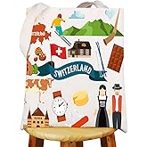 WZMPA Switzerland Journey Tote Bag Switzerland Souvenir Gift Matterhorn Switzerland Reusable Grocery Handbag