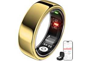 Smring Smart Ring, Fitness Tracking Ring, Heart Rate Monitor Health Tracker for Women/Men, IP68—No Subscription—Sleep Tracker for iPhone and Android, Up to 10 Days of Battery Life (Gold, #8)4.8 out of 5 stars 30