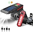 SODPE Bicycle Accessories, USB Rechargeable Bicycle Light Set, Bicycle Lock, Bicycle Water Cup seat, Bicycle Bag, Bicycle Bell