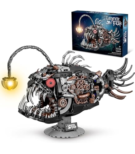 Amazon.com: HJPLPXH Mechanical Lantern Fish Building Set,Sea