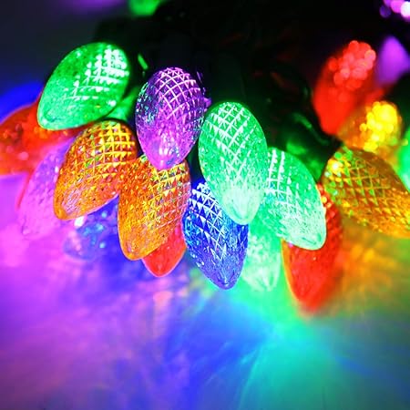 Amazon Com Outdoor C7 Led String Lights Set Of 50 Bulbs