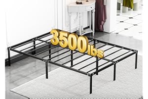 LEVELEVE Queen Bed Frame Heavy Duty 14 Inch, Sturdy Metal Platform with Strong Bearing & Under Bed Storage, No Box Spring Needed, Easy Assembly, No Shake