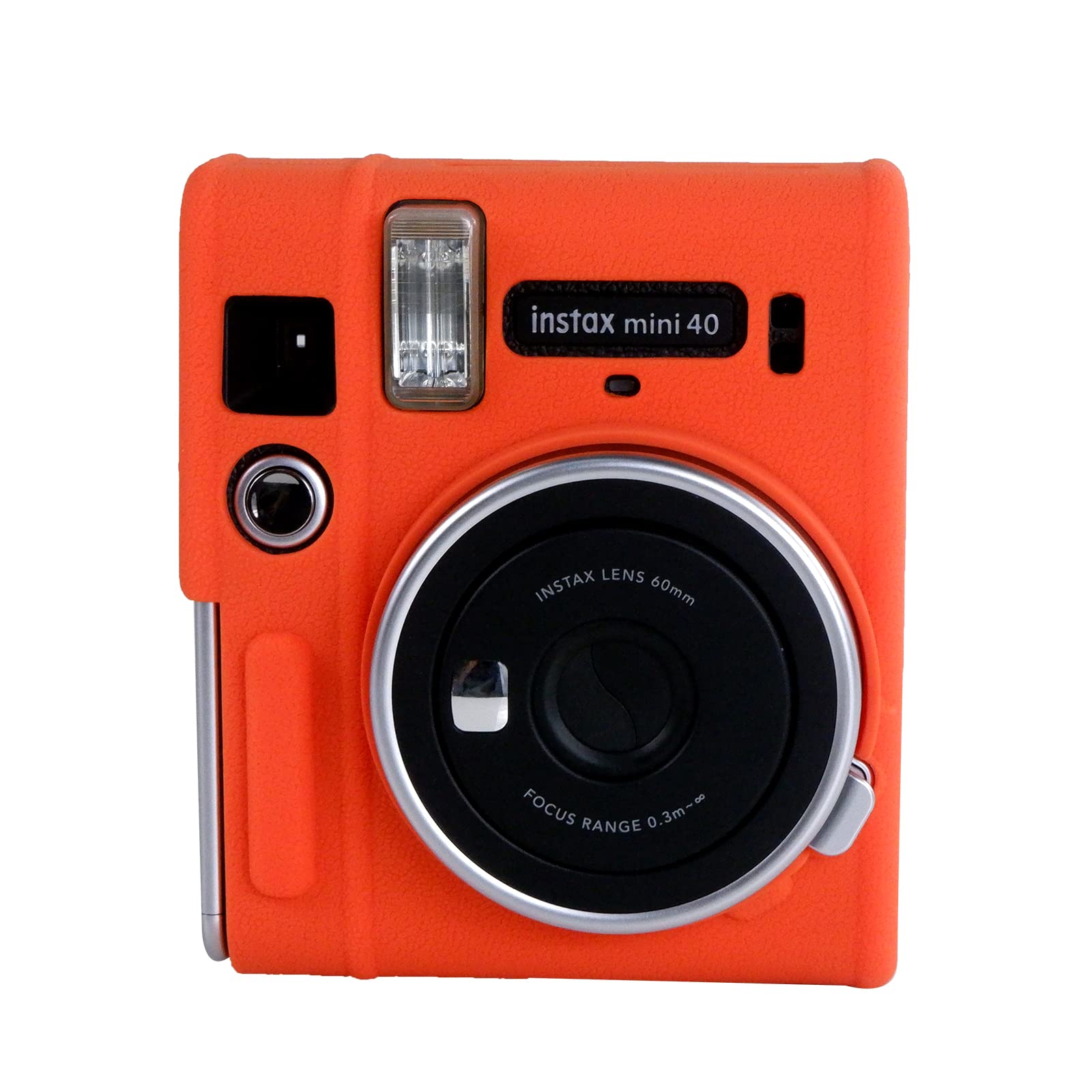 Rieibi Mini 40 Case - Silicone Protective Case for Fuji Mini 40 Instant Camera - Soft Rubber Lightweight Case for Fujifilm 40 - Orange
