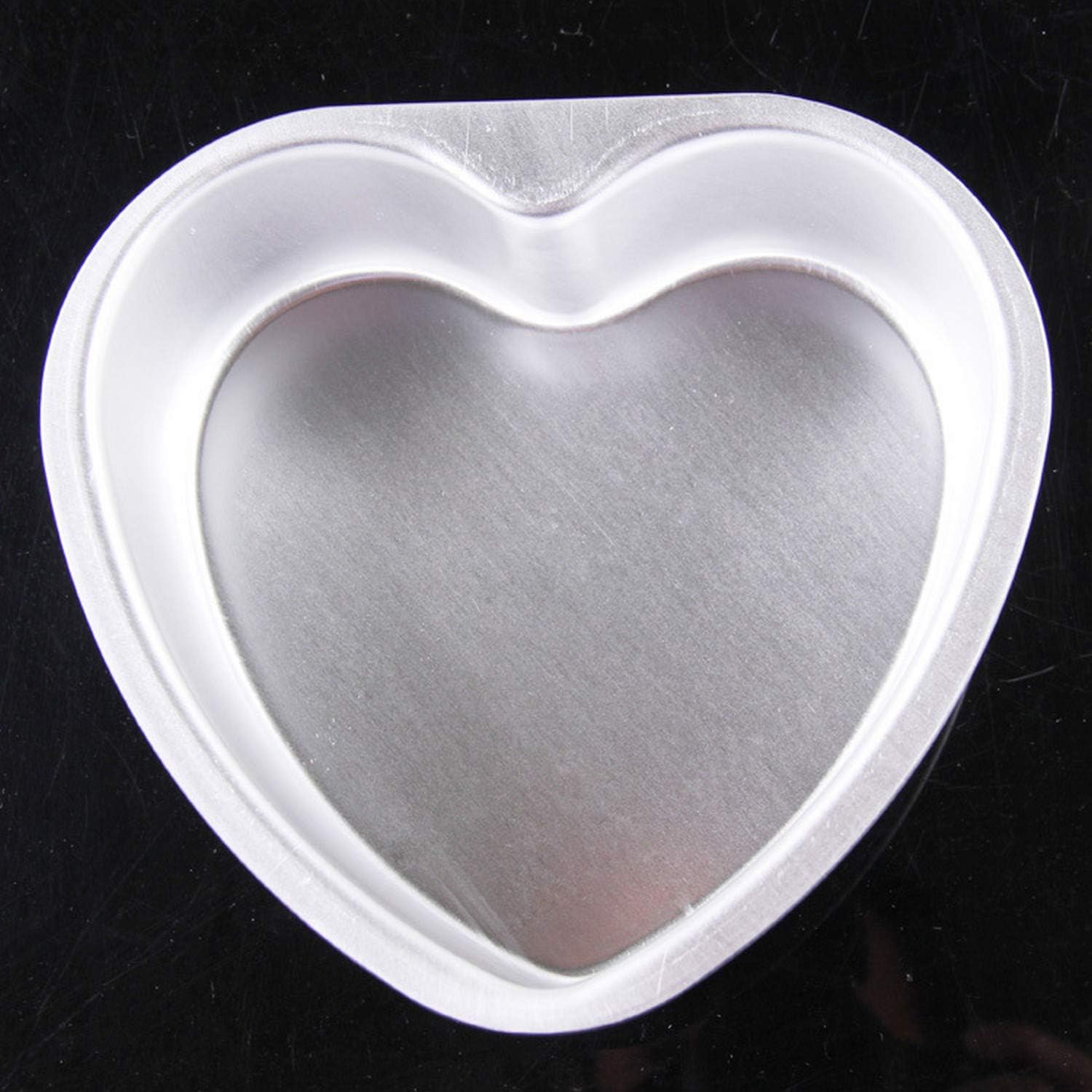 Aluminium Heart Shaped Cake Pan Set Tin Muffin Chocolate Mold Baking With Fixed Bottom Kitchen Household Baking Tools 10-Inch