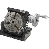 CME 6" Tilting Rotary Table, 3 T-Slots | Cast iron body, 360&deg; swivel with 90&deg; tilt, 1&deg; graduations, 0.002 in flatness, mill and drill press use