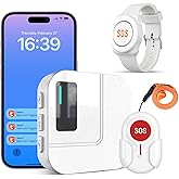 DAYTECH Wireless Caregiver Pager Emergency Button for Seniors WiFi Smart Caregiver Call Button Panic Alert System for Elderly