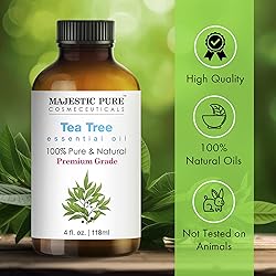 Majestic Pure Tea Tree Essential Oil with Glass