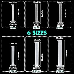 Kingdder 58 Pcs Plastic Beakers Set Include 6