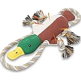 Lesmeet Upgraded Duck Dog Toys for Aggressive Chewers Puppy Toys with Crinkle Paper and Squeaker, Interactive Tug of War Dog Toy for Small, Medium, and Large Breeds