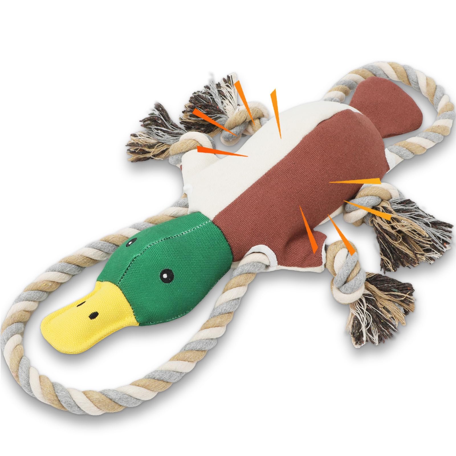 Photo 1 of Lesmeet Upgraded Duck Dog Toys for Aggressive Chewers Puppy Toys with Crinkle Paper and Squeaker, Interactive Tug of War Dog Toy for Small, Medium, and Large Breeds